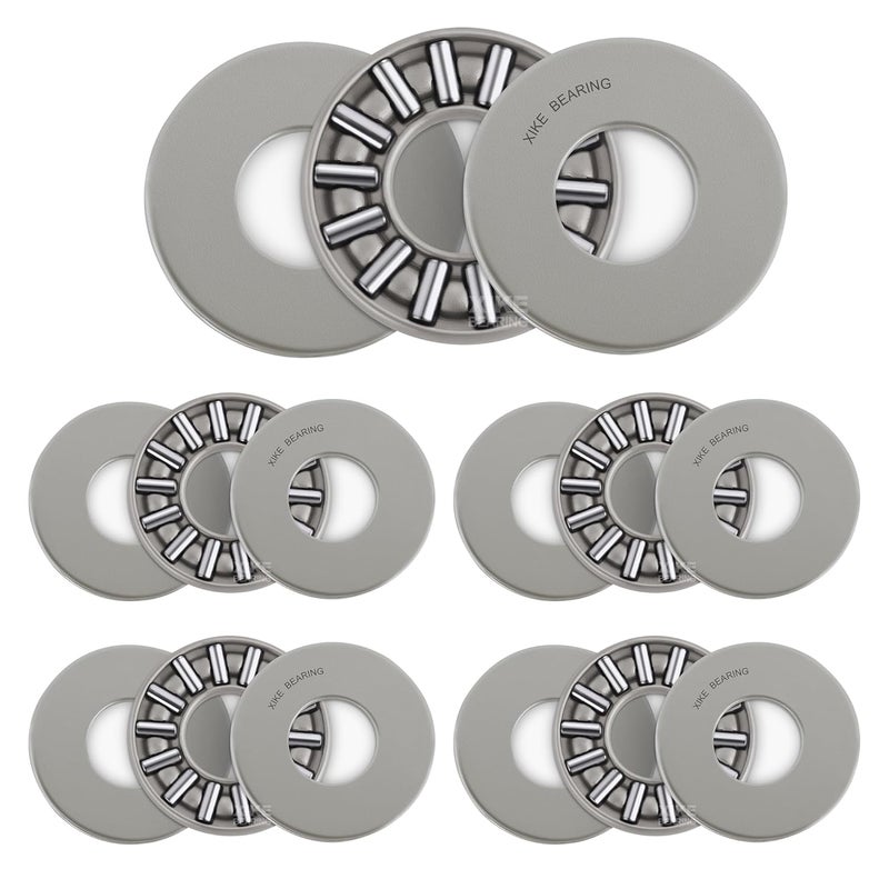Xike TC613 Thrust Needle Roller Bearings with Washers 3/8" Bore 13/16" OD 5/64" Width 5pcs - Image 1